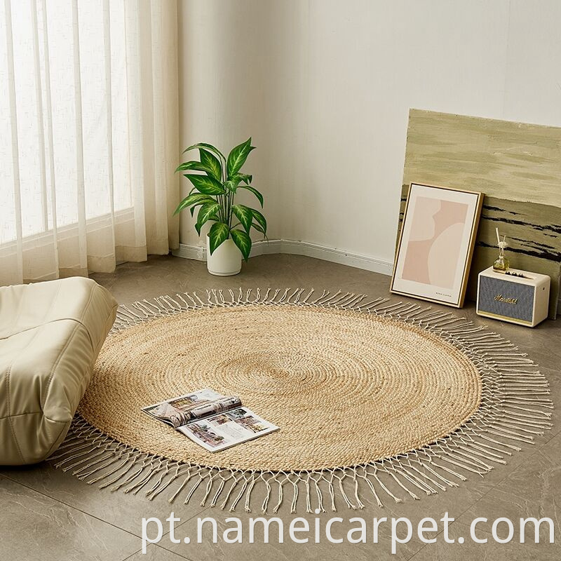Handmade Braided Woven Jute Hemp Carpet Rug Floor Mats 72